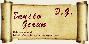 Danilo Gerun vizit kartica